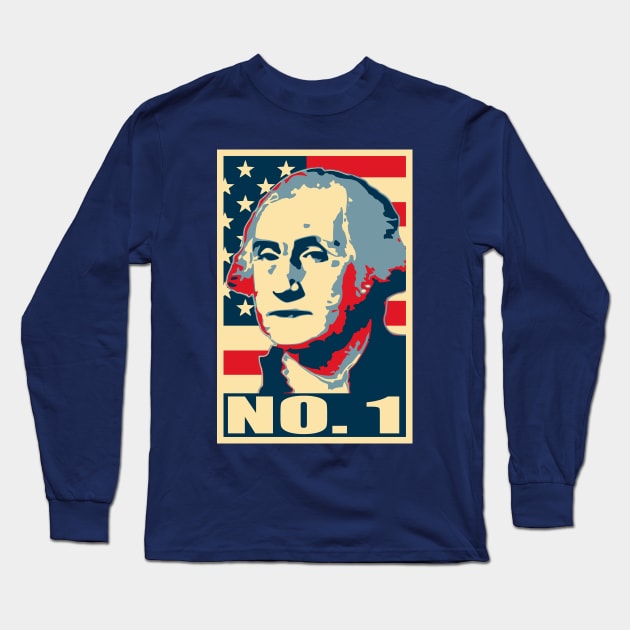 George Washington No. 1 Long Sleeve T-Shirt by Nerd_art